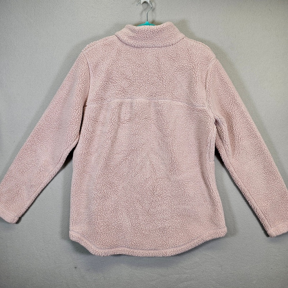Columbia Pink Sherpa Fleece Zip Up Jacket Women's XL Paw‎ Print Casual Outerwear - Picture 4 of 10